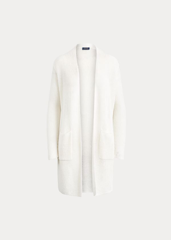 Polo Ralph Lauren Ribbed Linen Cardigan Dame Danmark (JSVZW8401)